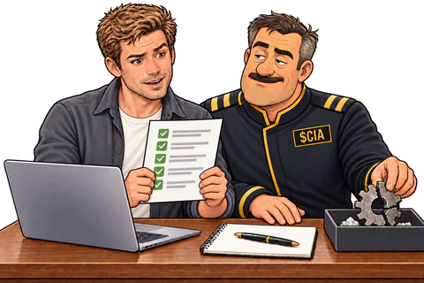 Illustration: Capitano Ritas removes the home-made shortcut.
