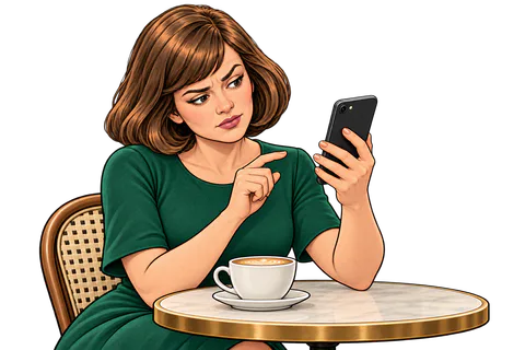 Illustration: The gift wants her real money.