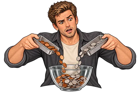 Illustration: “Combine everything” includes the mystery payment.
