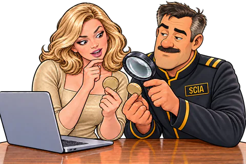 Illustration: Capitano Ritas checks the asset behind the label.