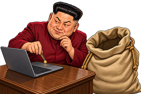 Illustration: The scammer spends almost nothing.