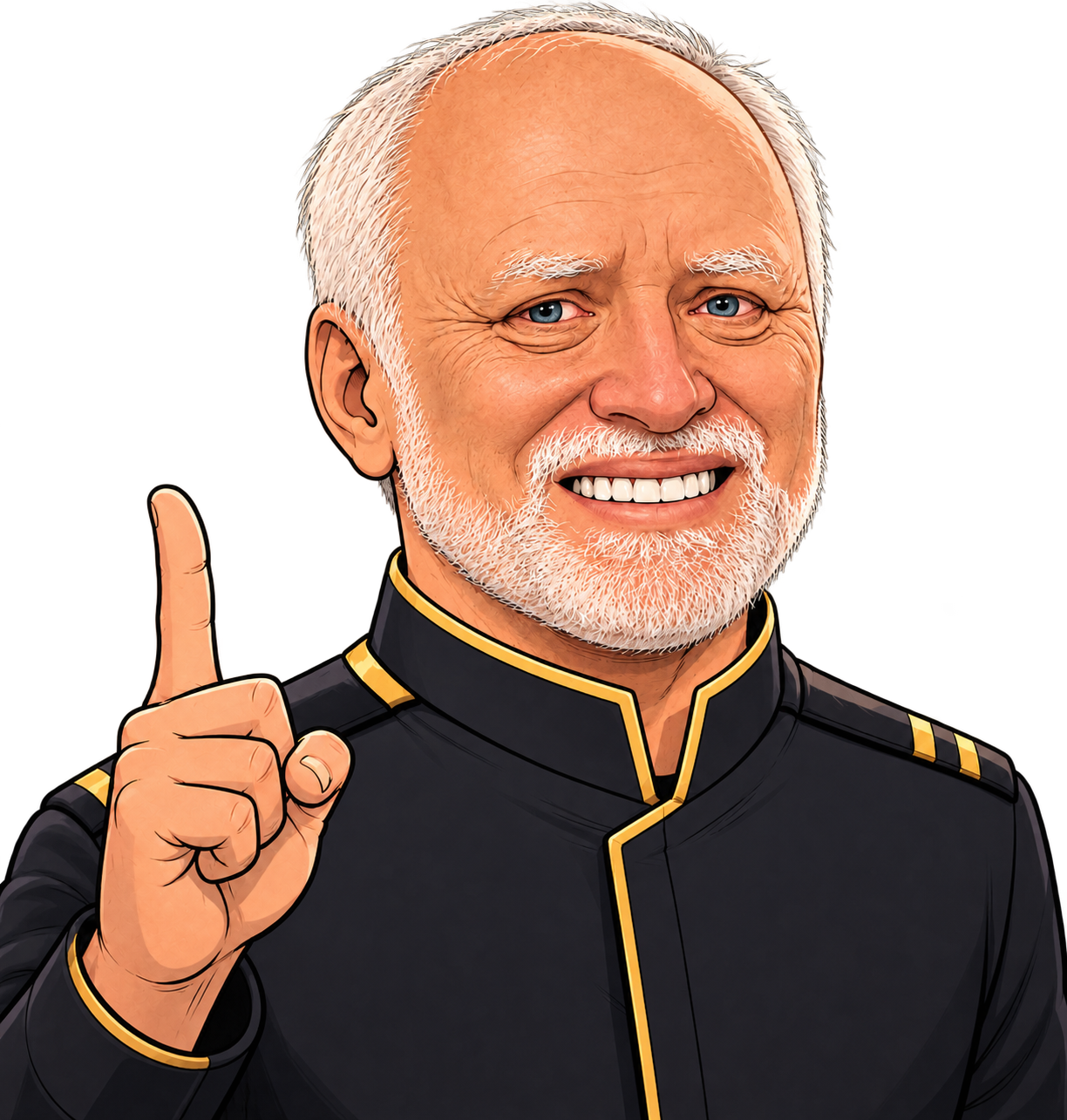 Captain Obvious with Harold's painful smile